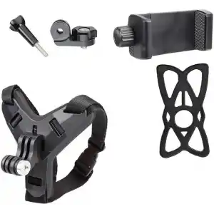 Coverzone Aksiyon Kamera ve Telefon Tutucu Kask Aparatı Gezi Seyahat ve Sürüşlerde Kullanmak için Cep Telefonu Kask Tutucu (Tüm modeller İle Uyumlu) X001