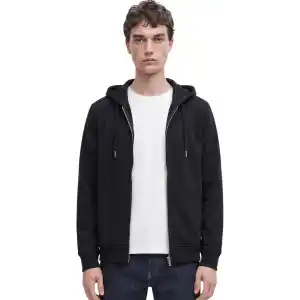 Anthony Jackson Erkek Kapüşonlu Fermuarlı Sweatshirt ONYX