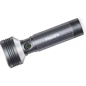 Philips SFL6253/93 3000 Lümen 50W LED El Feneri Metal Gövdeli 9 Modlu Çıkarılabilir Pilli Şarj Edilebilir Çift Açılı Flashlight Siyah