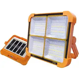Jouis Solar Güneş Enerjili Kamp Lambası - IP66 Su Geçirmez Powerbank Özellikli Şarj Edilebilir Çok Fonksiyonlu Projektör, SOS Flaşörlü Çadır ve Avcı LED Işıldak