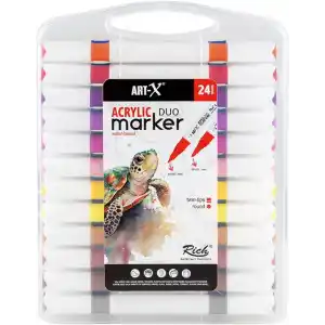 Rich Art-X Akrilik Marker Çift Taraflı Profesyonel Kalem Seti 24 Lü
