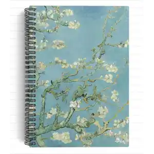 Vincent Van Gogh/Almond Blossom,1890 | Spiralli Defter 21 | A5 | Çizgili | 100 Sayfa | Okul (Düz)