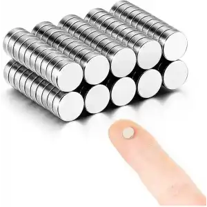 hdg 100 Adet Çap 6mm X Kalınlık 1mm Yuvarlak Süper Güçlü Neodyum Mıknatıs