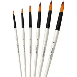 Hannah 6LI Liner Resim Sanat Fırça Seti Akrilik Guaj Yağlı Suluboya