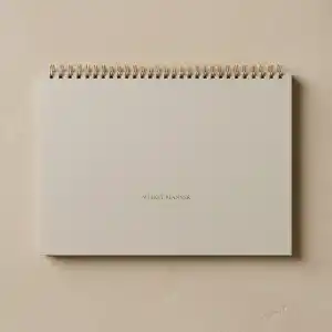 Fark Tanıtım | Paperto. 12 Aylık Spiralli Tarihsiz Haftalık Planlayıcı, A4 (21 × 29,7 cm), 52 Yaprak, 110 gr Ivory Kağıt, Haftalık Plan İngilizce