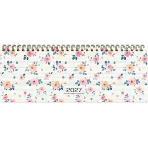 Keskin 2027-AJ-65 12 * 33,5 Spr.Haftalık Masa Ajandası-Çiçek
