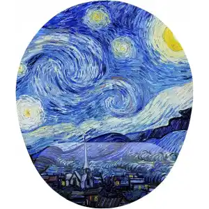 Van Gogh Starry Night Bilek Destekli Mouse Pad