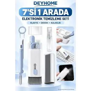 7si 1 Arada Elektronik Temizleyici Kiti, Fırçalı Klavye Temizleyici Kiti, Airpods Pro için 3ü 1 Arada Temizleme Kalemi, Kulaklık, Klavye, Dizüstü Bilgisayar, Telefon, PC Monitörü için