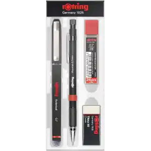 rOtring Visumax + Roller Ofis Seti- 0.7 mm, Siyah