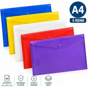 hi7 A4 Çıtçıtlı Zarf Dosya