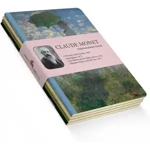 Retronote Claude Monet 4lü Defter Seti, Impressionism Series, Çizgisiz, 48 Sayfa, 10.5x14cm