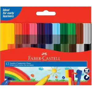 Faber-Castell Eğlenceli Jumbo Keçeli Kalem,12Li, 12 Renk