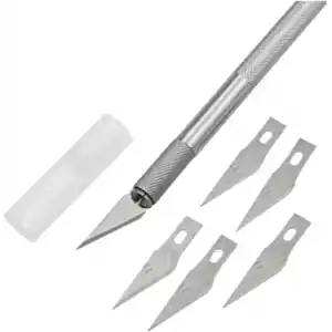 Knife Tasarım Hobi Neşter Kretuar Bıçağı 5 Uç Yedekli Set