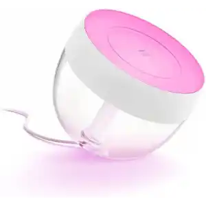 Philips Hue Beyaz ve Renkli Ambiance Iris masa lambası beyaz 520lm, kısılabilir, 16 milyon renk, derin karartma işlevi, uygulama üzerinden kontrol edilebilir, Amazon Alexa (Echo, Echo Dot) ile uyumlu