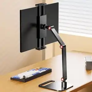 TriLine Monitör Tablet iPad Telefon Tutucu 12-16 İnç Universal Metal 360° Derece Döner Stand