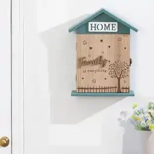Porsima 2073 Duvara Montajlı Dekoratif Anahtarlık Dolabı - Duvar Askılı Anahtar Saklama Kabini 17X27,5cm