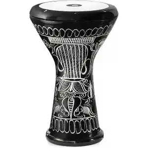 Vatan Darbuka Profesyonel Büyük Boy Siyah Erzincan El Işleme Darbuka Doumbek Darabuka 5 Numara