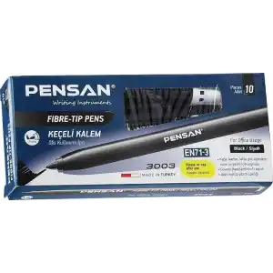 Pensan 3003 Ofis Tipi Keçeli Kalem Siyah 10 Lu - PE3003KK10S