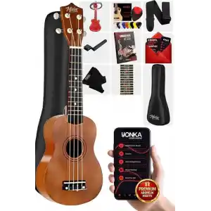 Midex UKX-901M Brown Soprano Ukulele (Askı Çanta Metod Pena)