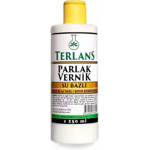 Terlans Su Bazlı Parlak Vernik 250 ml Akrilik ve Yağlı Boya Koruyucu