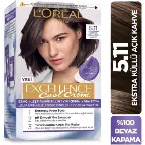 L’Oréal Paris Excellence Cool Creme Saç Boyası - 5.11 Ekstra Küllü Açık Kahve