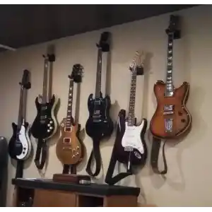 Gitar Tutucu, Gitar duvar askısı, duvar göstergesi için gitar askısı, çıkarılabilir gitarlar, klasik akustik elektro gitarlar için duvar askısı, sağlam enstrüman kancası tutucu, aksesuar (siyah)