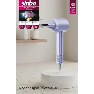 Sinbo SHD-1739 BLDC Saç Kurutma Makinesi, 1500W, 4 Isı 3 Hız Ayarı, Negatif İyon Teknolojisi, Mavi