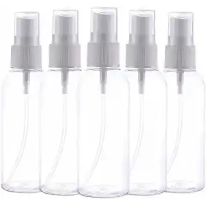 Orret Home 5’li 100 ml Boş Sprey Şişesi – Kolonya, Parfüm, Dezenfektan ve Temizlik Solüsyonları İçin Şeffaf Taşınabilir Plastik Sprey Şişesi Seti (100 Ml)