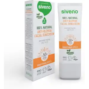 Siveno%100 Doğal Yüz Güneş Kremi Leke Karşıtı Aydınlatıcı Mineral Filtre UVA UVB SPF 50+ 30 ml