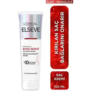 LOreal Paris Elseve Bond Repair Tüm Yıpranmalar İçin Saç Bağlarını Onarıcı Bakım Kremi 150 ml