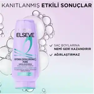 LOréal Paris Elseve Hydra [Hyaluronic] Pure Salisilik Asit içeren Yağlanma Karşıtı Nemlendirici Saç Kremi 250ml