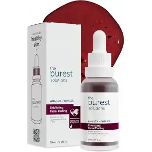 The Purest Solutions, AHA & BHA Canlandırıcı & Cilt Tonu Eşitleyici Kırmızı Peeling Cilt Bakım Serumu 30 ml (Aha 10% + Bha 2%)