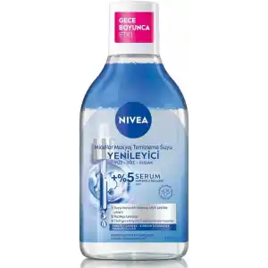 NIVEA Micellar Yenileyici Makyaj Temizleme Suyu 400 ml,Suya Dayanıklı Makyajı Çıkarır,Ovalaa Gerektirmez, Serum İçerikli,Pantenol