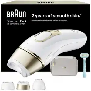Braun IPL Silk·expert Pro 5, Evde Lazerle Tüy Alma, Çanta, Gillette Venus, 3 Başlık, PL5311