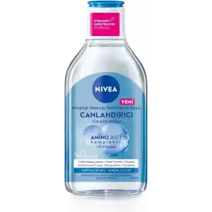 NIVEA 5in1 Canlandırıcı Micellar Makyaj Temizleme Suyu Normal Ciltler, 400 ml, Yüz Temizleyici