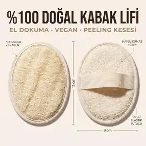 Anatolia Soap 1978 Yüz vücud Kabak lifi Doğal Lifler Peeling Temizleyici Arındırıcı. (2 Adet)