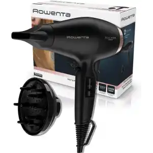 Rowenta Compact Pro+ CV6930 profesyonel saç kurutma makinesi, 2200 W, uzun ömürlü AC motor, kompakt format, soğuk hava darbesi, hızlı ve verimli performans, 9 mm başlık