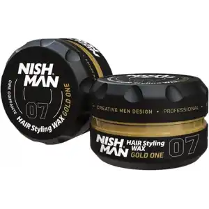 Nishman Saç Şekillendirici Wax 07 Gold One, 150 ML | Tüm Saç Tipleri | Ekstra Güçlü, Islak ve Parlak Görünüm