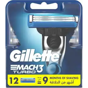 Gillette Mach3 Turbo Yedek Tıraş Bıçağı - 12li