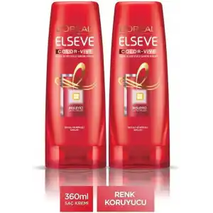 LOréal Elseve Color Vive Saç Kremi, 360 ml x 2, Renk Koruyucu Bakım