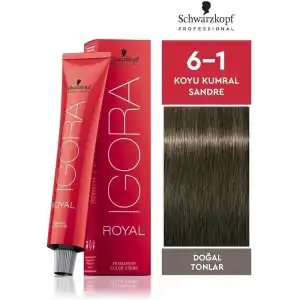 Schwarzkopf Igora Royal Saç Boyası 60ml-No - 6.1 Küllü Koyu Kumral