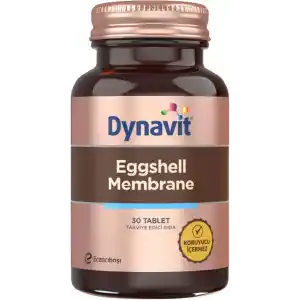 Dynavit Eggshell Membrane 30 Tablet-Yumurta Kabuğu Zarı,MSM,Vitamin C,Akgünlük ve Zerdeçal Ekstresi,Manganez