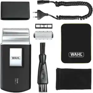 Wahl Seyahat Tıraş Makinesi - Erkekler için kablosuz ve şarj edilebilir elektrikli tıraş makinesi, seyahat için ideal, saç ve sakal kesmek için, kompakt ve taşınabilir