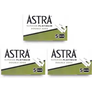 Susicit Astra Superior Premium Platinum Çift Kenarlı Güvenlik Tıraş Bıçağı, 5 Adet (3lü Paket)