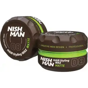 Nishman Saç Şekillendirici Wax 08 Matte, 150 ML | Tüm Saç Tipleri | Ekstra Güçlü, Doğal ve Matt Görünüm