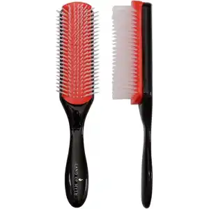 LAND OF MYTH - LOM1211 Styling Brush 9 Sıra Şekillendirme Fırçası Curly Girl Kıvırcık Kız Metodu Fırçası (Siyah)