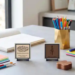 Huruf-u Mukatta ve Mealli Bismillah İkili Set 10x10 cm