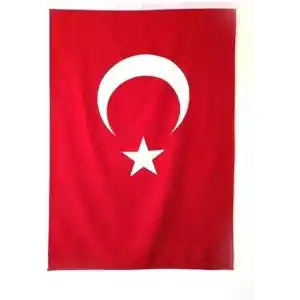 Türk Bayrağı Alpaka Kumaş, Kırmızı, 100x150 Cm