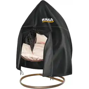 HAEGS Bahçe Salıncağı Örtüsü, Rattan Salıncak Koltuk Koruma Kılıfı Brandası, Hamak Sandalye Dış Mekan Su Geçirmez Mobilyası Koruyucu Örtü - 190 x 115cm