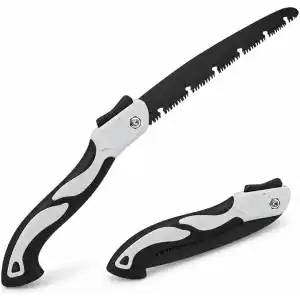 Orret Home Katlanabilir Budama Testeresi, 25 cm Bıçaklı Kamp Testeresi, Kilitli Ergonomik Saplı El Testeresi, Ağaç Dal Odun Kesme Testeresi, Bahçe Kamp Outdoor İçin, 55 cm Açık 30 cm Kapalı
